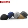 [JAMONT] Gorros casuales para hombres Beanie Skullcap Gorros de algodón sólido Sombrero de moda Nueva Casquette portátil