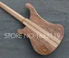 Özel 4 Strings4003 Spalted Akçaağaç Kahverengi Elektrik Bas Gitar Boyun Beden Thru, Sandviç Boyun, Özel Vücut Bağlama, Gülağacı Klavye