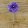 Eco-Friendly 20pcs / lot Mejor hombre novio Boutonniere Paño Rose Flor Hombres Ojal Body Party Prom Hombre Traje Corsage Pin Broche