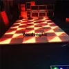 4 stycken 432pcs * 5mm nattklubb dansgolv RGB DMX Vattentät bröllop LED Dansande golvstegsljus