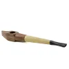 New Arrival Motley wood Length 145MM Creative Hand Torch Shape Wood Pipe Tobacco Pipes Wholesale DHL