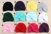 Leuke 12 kleuren katoen blend baby tulband Indian Hat pasgeboren beanie caps hoofddeksels hoofdtooi headwrap verjaardagscadeau foto rekwisieten