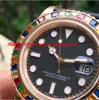 Luxury Best V7 Version 18K Rose Gold 116695 Rainbow Diamond Bezel Eta 2836 Movement Automatic Mens Watches Box / Certificate