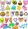 Juguete para niños, 32 tipos de globos de papel de animales de dibujos animados grandes, mariposa, mariquita, pez, globos de tigre para decoración de fiesta de cumpleaños para niños