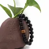 Wholesale Black Natural Black Onyx Stone Beads Fashion Bracelets Men Women Stretch Gift Yoga Bracelet