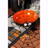 40-inch zwarte spin halloween party decor kanten tafel topper doek voor halloween tafel decoraties enge film nights party