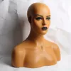 Kvinnliga realistiska glasfiber mannequin huvudbyst för peruk smycken och hatt display YNF022258O