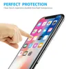 Displayschutzfolie aus gehärtetem Glas für iPhone 12 Pro Max Mini 11 Xs XR XS X 8 7 6 6s Plus 5 5S SE Film 2,5D 9H Anti-Shatter-Papierpaket