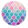 New Round Rubber Mousepad Rainbow Pastel Watercolor Moroccan Painting Mice Mat PC Computer Gaming Speed Mouse Pad