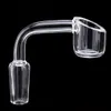 Long neck quartz banger 4mm bowl with domeless 10mm 14mm 19mm polished joint for glass bog dab rigs