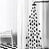 Rideaux de douche en Polyester blanc épais, imperméables, minimalistes, pour salle de bain, pomme de douche imprimée, 289k