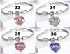 45 Typer Diamond Love Heart Bracelet Crystal Familjemedlem Mamma Dotter Mormor Tro Tro Hopp Bästa vän Armband för kvinnor TO472