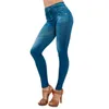 Jeans Nuevas mujeres Pantalones de mezclilla Bolsillo Leggings delgados Fitness Tallas grandes Leggins Longitud Jeans Venta al por mayor y envío de la gota