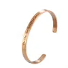 Rostfritt stål Silver Gold Rose Gold Armband '' En dag Kärlek kommer att hitta dig '' Positivt budskap Graverad manschettbanglare för kvinnor Teen Girls