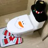 Babbo Natale Toilet Seat Cushion bagno tappeto ornamenti Set domestica Tatuaggi articoli toilette per il giorno di Natale 16 42qy ff