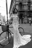 Liz Martinez Meerjungfrau-Brautkleider, schulterfrei, lange Ärmel, Spitze, Applikation, Perlen, Brautkleider, elegantes Brautkleid mit Schleppe