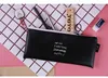 Cute Pink pencil case for girls Kawaii Black white Dot Pu Leather Pen Bag Stationery Pouch Office School Supplies