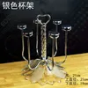 Stainless Steel 6 Cups Mug Glass Stand Holder Home kitchen Hanging Drainer Storage Rack Drying Shelf Home Storage Accessories310Y