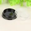 Pots en plastique de 3 grammes Pot de 3 ML Récipients cosmétiques Échantillon de récipient vide Récipients rechargeables en plastique transparent Couvercle transparent Base noire