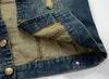 18 FW FASH MANS DENIM Street Street Street Broken Slim Fit Vest Size Size Size Sixts Siveress S - 6XL