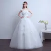 Custom Made Plus Size Full Flowers Tulle Wedding Dress 2018 Vestido De Noiva Princess Cheap Vintage Bridal Gown Dresses