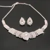 amandabridal 3 colors cheap silver crystal diamond bridal jewelry sets earrings with necklace for wedding accessories3448852