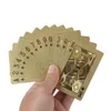 Cartes à jouer de jeu Collection de cadeaux de poker plaqués feuille d'or 24K Deck imperméable durable Cartes imperméables durables