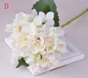 Artificial Hydrangea Flower Head 47cm Fake Silk Single Real Touch Hydrangeas16 Colors for Wedding Centerpieces Home Party Decorative Flowers