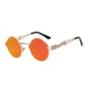 Óculos de sol redondos steampunk masculino feminino óculos de moda com armação de metal retro vintage óculos de sol uv400 barato eyewear5423566