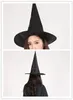 Halloween Rekwizyty Strona główna Szerszy Niezawodne Dorosłych Kobiet Czarny Czarownica Hat Lychee Wicked Witch Cap Party Decoration Hat