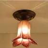 牧歌的なガラスガラスの芽の廊下の天井の光の創造的な塗られたキッチンの天井灯の国素朴な寝室の天井灯