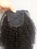 SUFaya Full Head Brazylijski Human Virgin Remy Kinky Curly DrawstringPonytail Hair Extensions Natral Czarny Kolor 1B Kolor 150g Jeden pakiet