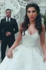 Princesses Ball Clange Clange свадебные платья Saudi Arabia V-образным вырезом Аппликация Кружева Пакистанские свадебные платья плюс размер пухлый корсет Турция 2019