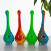 DHL Water Monster Silicon Water Pipe With Galss Bowl Flexible Smoking Pipe Good Grade Silicon Colorful Silicon Bongs