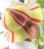 Different color colored paper hats beach disposable hat folding cap