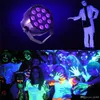 36W 사운드 활성 UV LED 무대 조명 자동 DMX 자외선 스트로브 파 라이트 블랙 라이트 무대 KTV 퍼브 클럽 Dsico 쇼 파티
