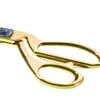 9.5 "Guld Rostfritt Stål Skarp Skräddare Saxar Kläder Tyg Klädsel Saxar Grill Cut Justerbar Kök Craft Scissors