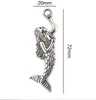 30Pcs alloy Fairytale Mermaid Charms Antique silver Charms Pendant For necklace Jewelry Making findings 72x20mm