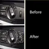 Garniture décorative de cadre de commutateur de phare de fibre de carbone pour BMW X3 F25 X4 F26 série 7 accessoires d'intérieur de voiture