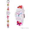 Kid Watch 3D Cartoon farfalla Lovely Kids Girls Boys Bambini Studenti Orologio da polso al quarzo Orologio sportivo da polso molto popolare