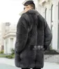 Fashion men's fur imitation long fur coat, long and man.