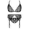 Zzsykd Brasil Floral Sheer Lace Sexy Erótico Lingerie Para Mulheres Bralette Undatepy Tanques Crop Top Crower Roupa interior das Mulheres