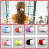 10pcs girl Faux Fur Fluffy Pom Pom two Ball together Scrunchies pompon Elastic Ponytail Holder hair ties accessories GR111