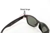 Wysokiej jakości metalowe okulary przeciwsłoneczne dla mężczyzn dla mężczyzn dla mężczyzn Planka lustro szklane soczewki modne okulary słoneczne z skrzynkami A4663355