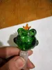 개구리의 만화 버블 헤드, 유리 봉 액세서리 독특한 오일 버너 유리 파이프 물 파이프 유리 파이프 오일 장비 담배 흡연