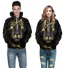 Halloween Personalized Digital Printing Women Fashion Lion Head Hooded Sweater Big Yards Baseball Uniform Sweatshirt Men and Women8439025