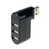 HUB USB girevole ad alta velocità a 3 porte Adattatore splitter USB portatile 2.0 per notebook Tablet Computer Periferiche per PC Accessori NAVE LIBERA