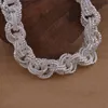 2018 Новая мода 925 серебряные браслеты высокого класса Стерлинговые серебряные браслеты для свадьбы женские ювелирные изделия мужчины браслет