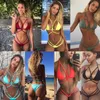 Mulher Sexy Braid Halter Cutout Swimwear Brasilian Summer Hot Sexy Bandage Bikini para estilo feminino