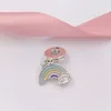 Andy Jewel Authentic 925 Sterling Silver Beads Rainbow of Love Pendant Charms Charms Fits European Pandora Style Jewelry Armband Necklace 797016Enmx